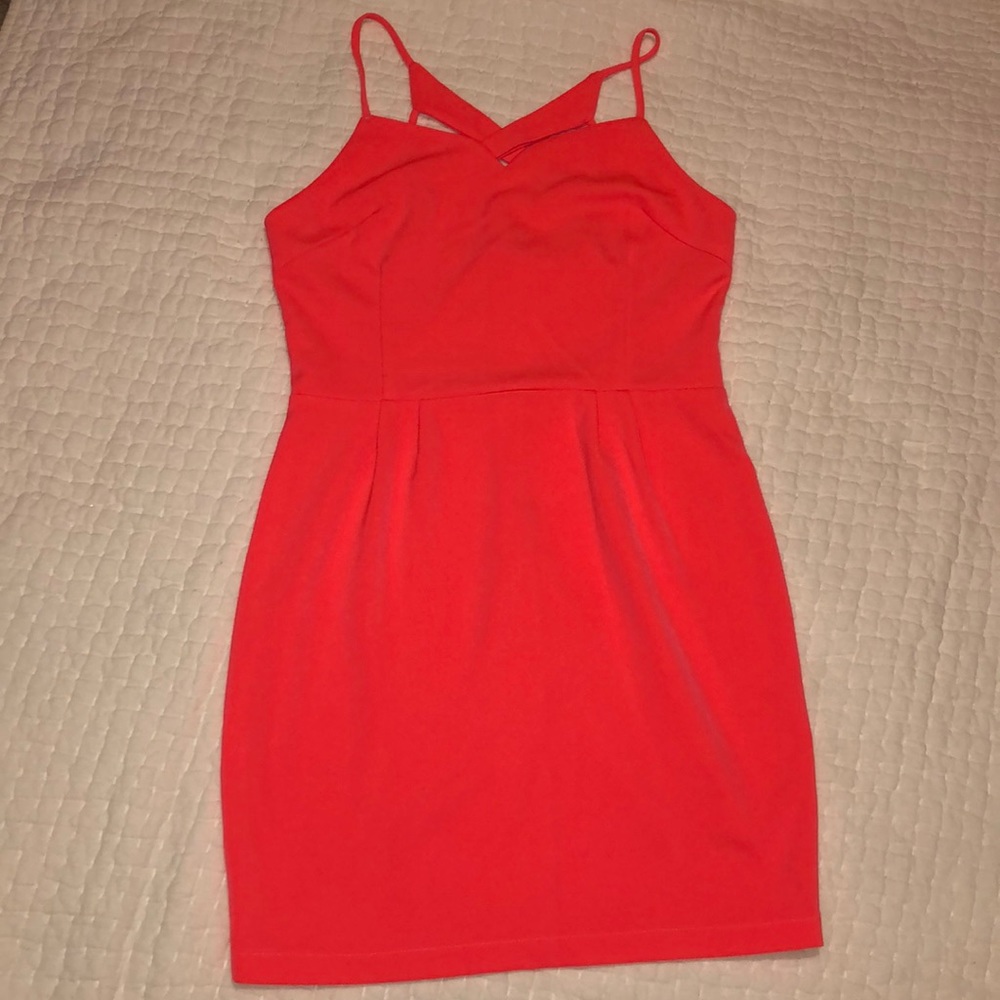 Orange Coral Fitted dress